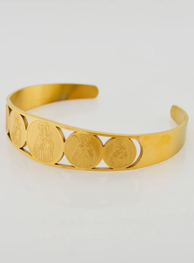 Armband Armreifen Goldfarben Muttergottes vom Berg Karmel (pic 2)