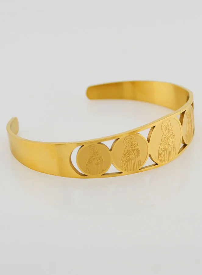 Armband Armreifen Goldfarben Muttergottes vom Berg Karmel (pic 3)