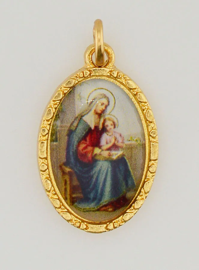 Medaille mit Gedrehtem Rand 25mm – Heilige Anna (pic 1)