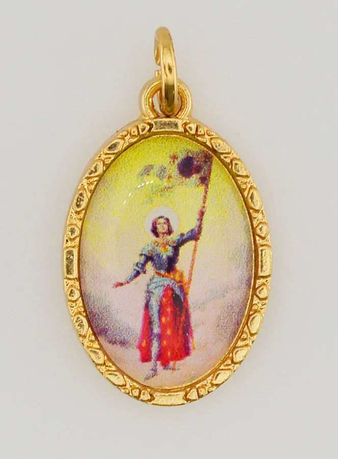 Medaille mit Gedrehtem Rand 25mm – Die Heilige Jeanne d’Arc (pic 1)