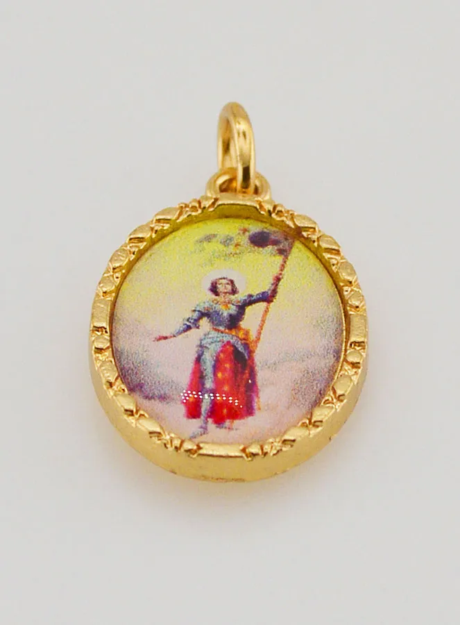 Medaille mit Gedrehtem Rand 25mm – Die Heilige Jeanne d’Arc (pic 2)