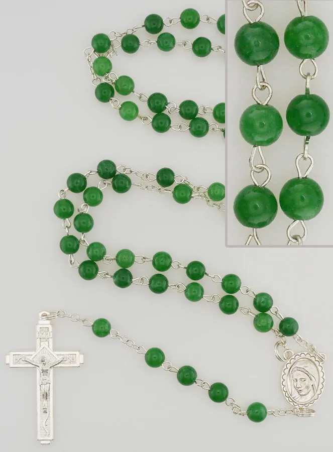 Rosenkranz aus Natursteinen – Jade (pic 1)