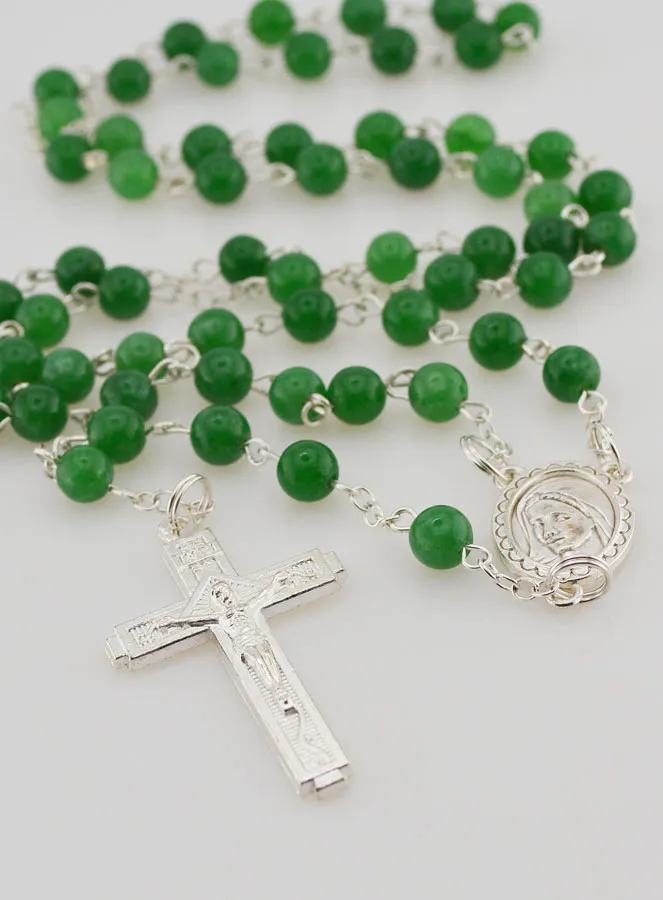Rosenkranz aus Natursteinen – Jade (pic 2)