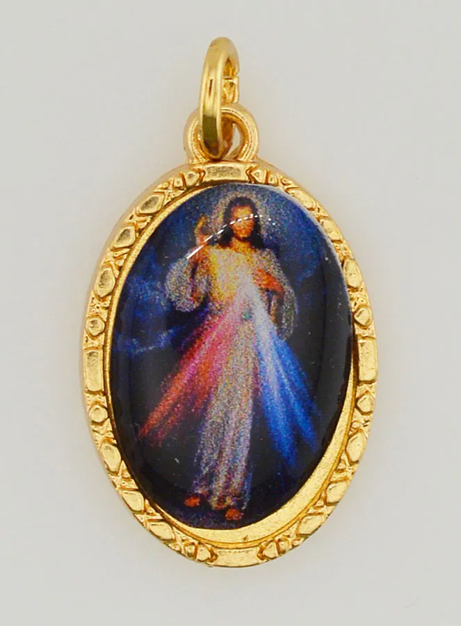 Medaille mit Gedrehtem Rand 25 mm – Barmherziger Christus (pic 1)