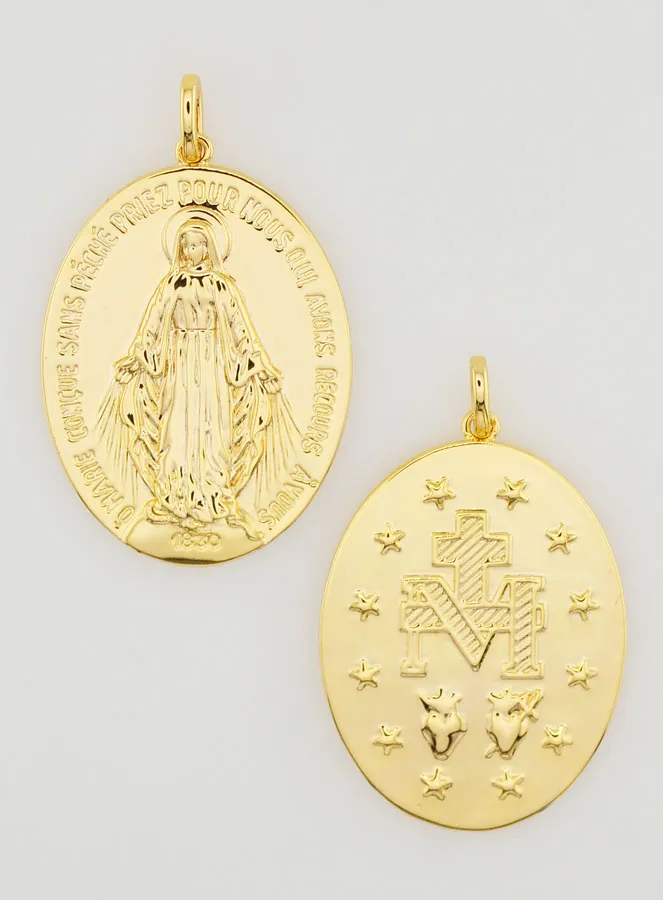 Wundertätige Medaille 18k Vergoldet – 30mm (pic 1)