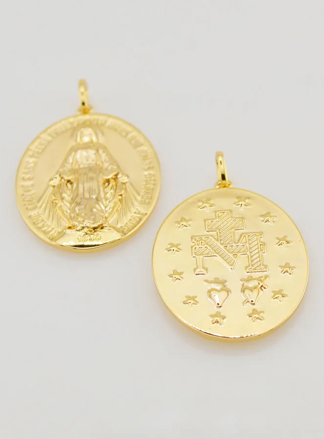 Wunderbare Medaille 18 Karat Vergoldet – 28mm (pic 2)