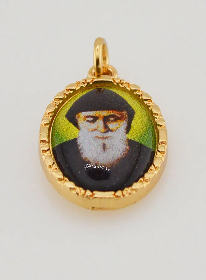 Medaille mit gedrehtem Rand 25mm – Heiliger Charbel (pic 2)