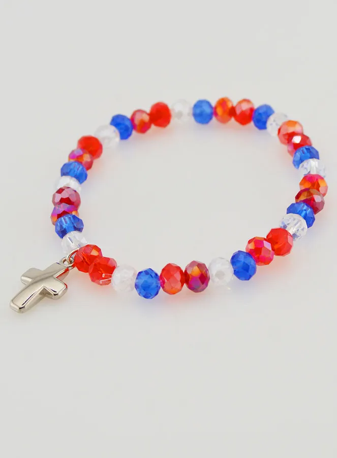 Armband Mit Kreuz - Blau Weiß Rot (pic 3)