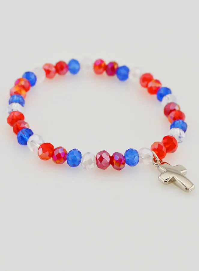 Armband Mit Kreuz - Blau Weiß Rot (pic 4)