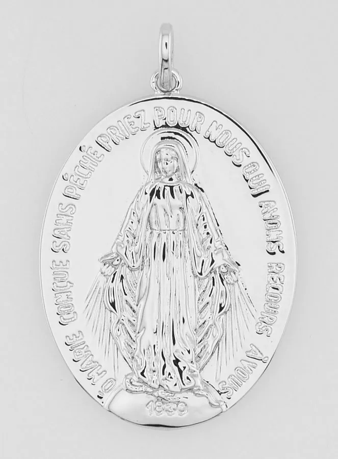 Rhodinierte Wundertätige Medaille – 30 mm (pic 3)
