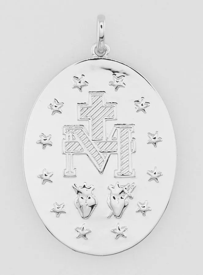 Rhodinierte Wundertätige Medaille – 30 mm (pic 4)