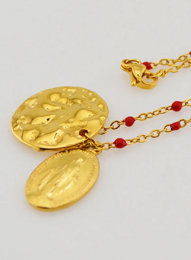 Wundertätige Medaille an Kette mit Perlen (pic 1)