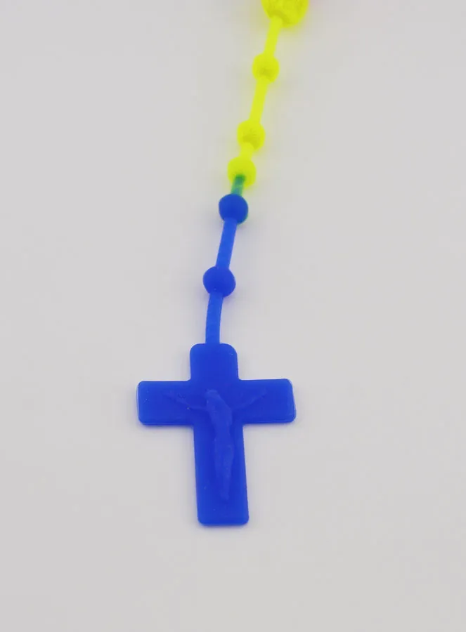 Bunter Kinderrosenkranz in Neonfarben (pic 3)