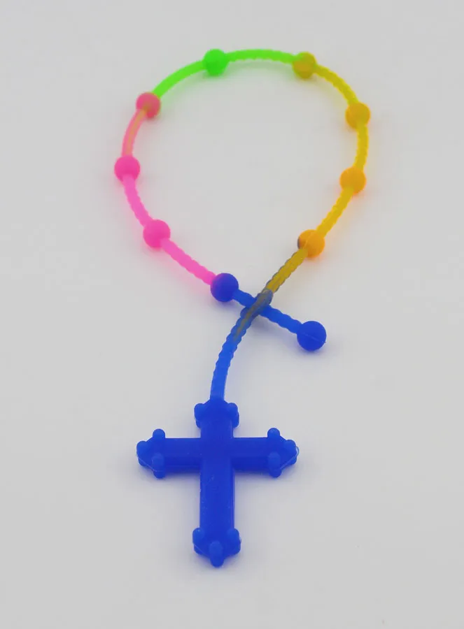 Zehner Rosenkranz für Kinder – Neonfarben Bunt (pic 2)