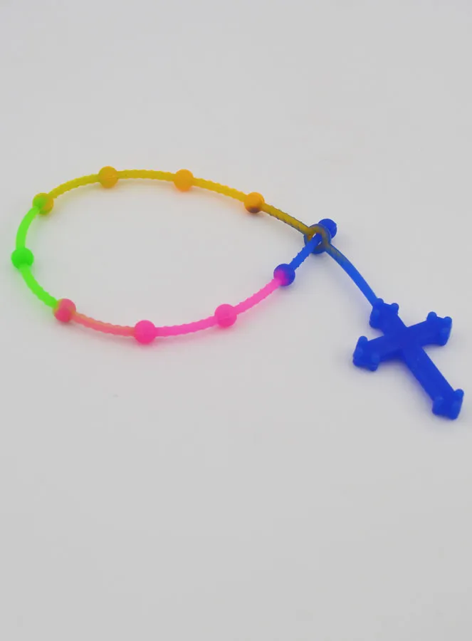 Zehner Rosenkranz für Kinder – Neonfarben Bunt (pic 3)