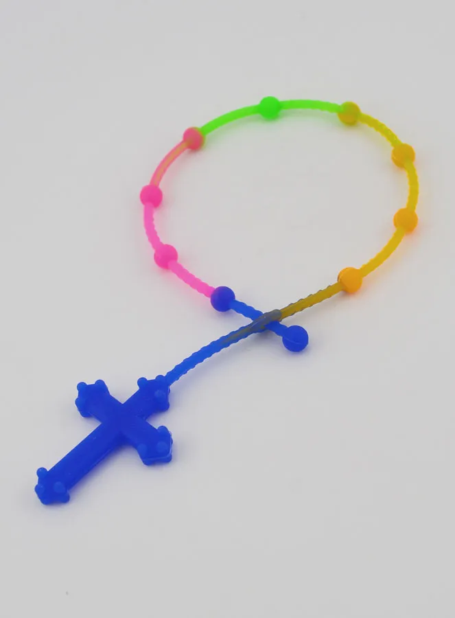 Zehner Rosenkranz für Kinder – Neonfarben Bunt (pic 4)