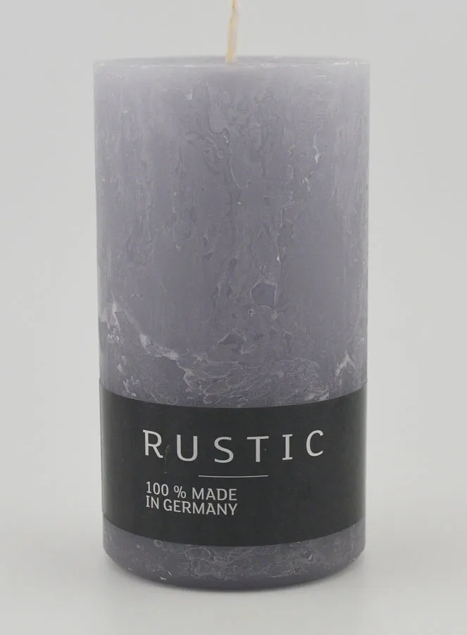 Deko Kerze Rustic 38 Std – Grau (pic 1)