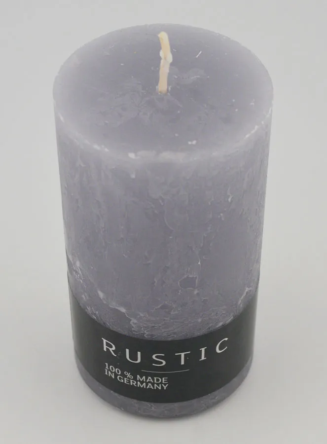 Deko Kerze Rustic 38 Std – Grau (pic 2)