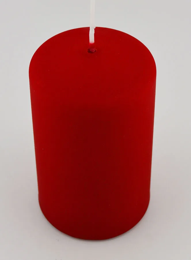 Deko Kerze Matt Samt – Rot (pic 2)