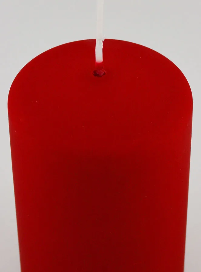 Deko Kerze Matt Samt – Rot (pic 4)