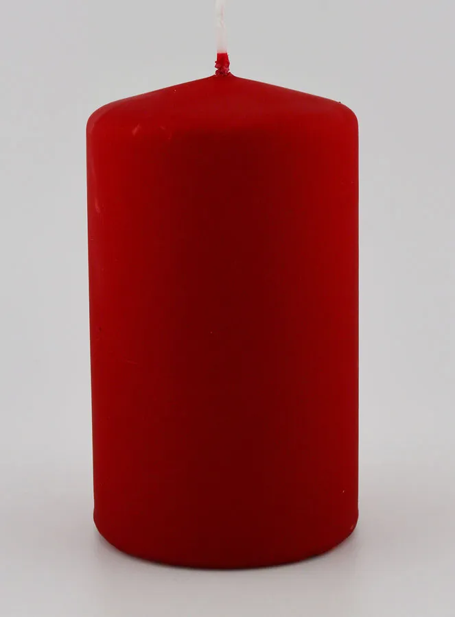 Weihnachtskerze mit Samteffekt – Rot (pic 1)