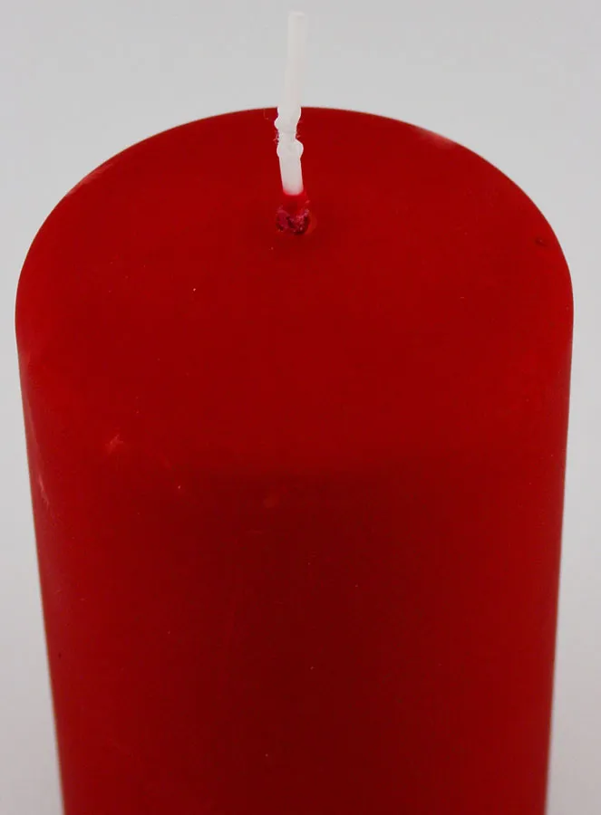 Weihnachtskerze mit Samteffekt – Rot (pic 4)