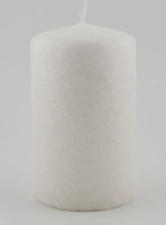 Deko Kerze mit Ice-Effekt – Weiß (pic 1)