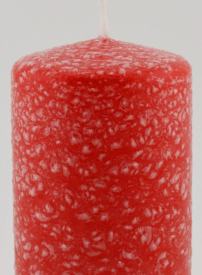 Deko Kerze mit Ice-Effekt - Rot (pic 3)