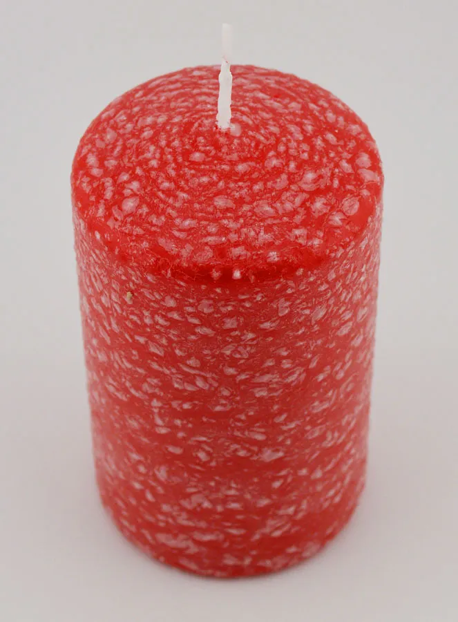 Weihnachtskerze mit Ice-Effekt – Rot (pic 2)