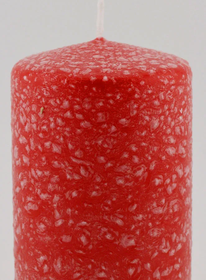 Weihnachtskerze mit Ice-Effekt – Rot (pic 3)