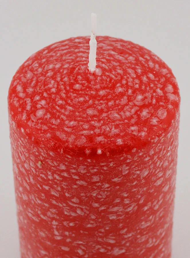 Weihnachtskerze mit Ice-Effekt – Rot (pic 4)