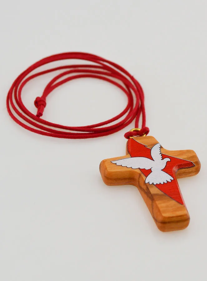 Anhänger Holzkreuz Heiliger Geist an Schnur (pic 2)