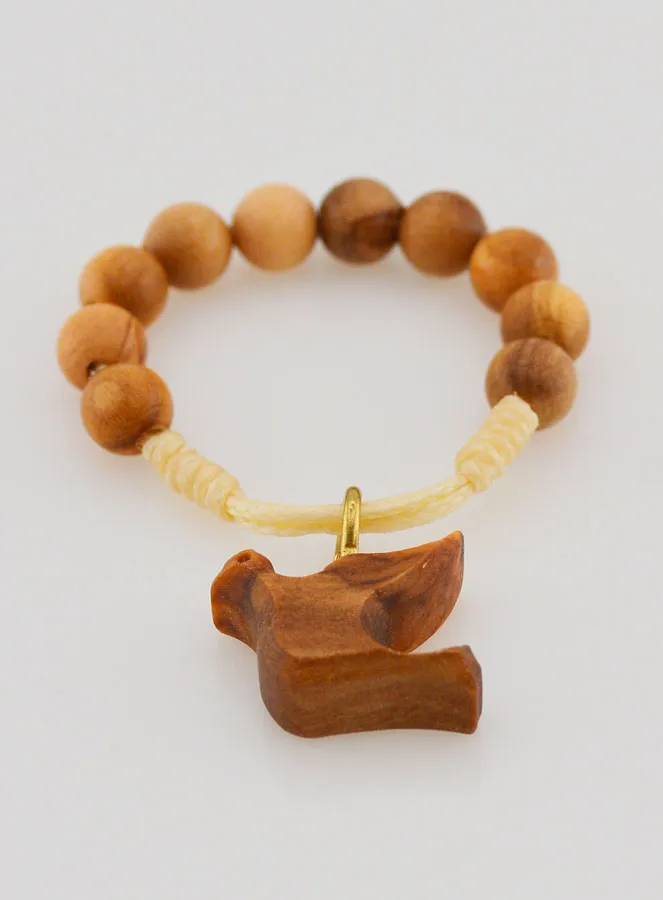 Zehner Rosenkranz Armband Heilig-Geist aus Olivenholz (pic 2)