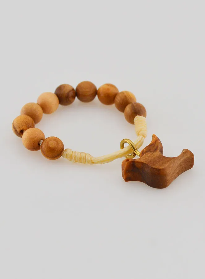 Zehner Rosenkranz Armband Heilig-Geist aus Olivenholz (pic 3)