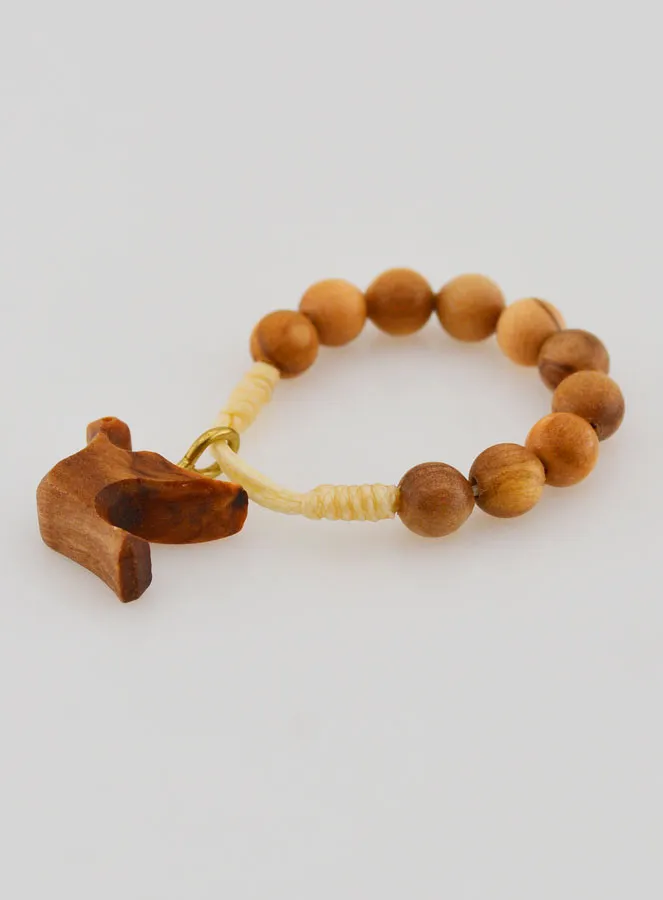 Zehner Rosenkranz Armband Heilig-Geist aus Olivenholz (pic 4)