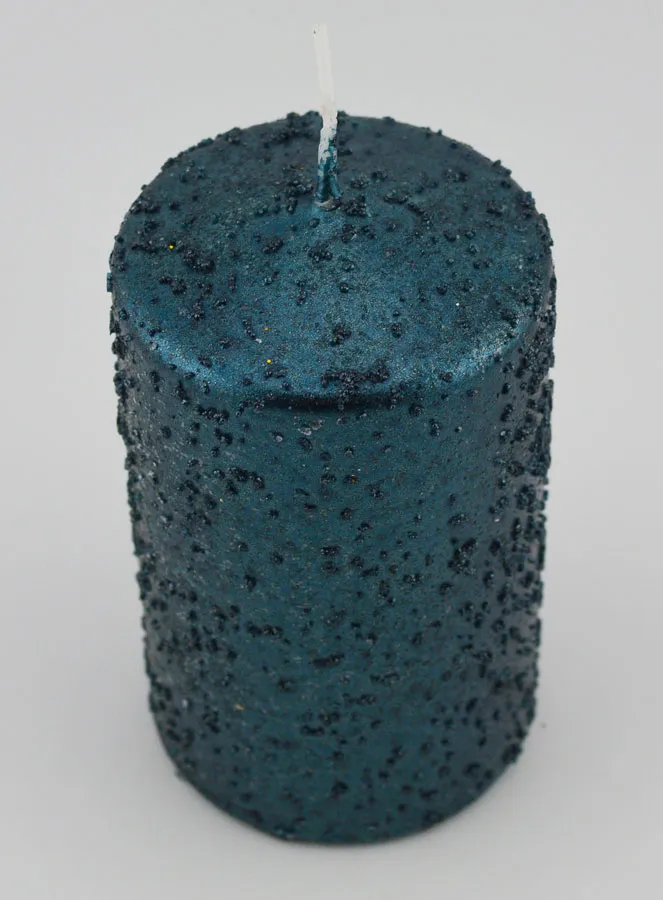 Weihnachtskerze mit Glitzer – Blaugrün (pic 2)