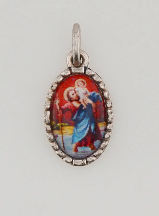 Medaille mit Gedrehtem Rand 15 mm – Heiliger Christophorus (pic 1)