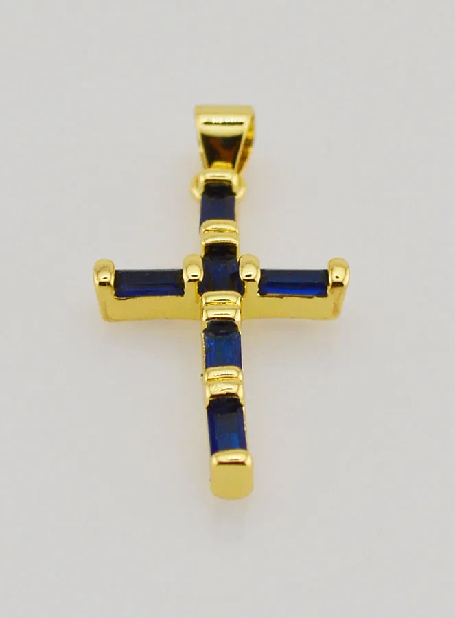 Anhänger Kreuz Blau - 23 mm (pic 3)