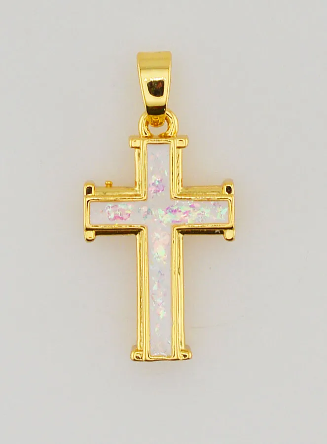 Anhänger Weißes Kreuz – 17mm (pic 1)