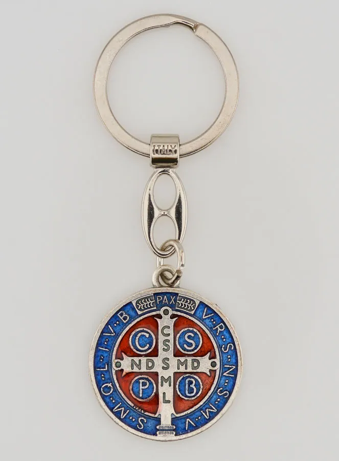 Schlüsselanhänger mit Bunter Benediktus-Medaille (pic 1)