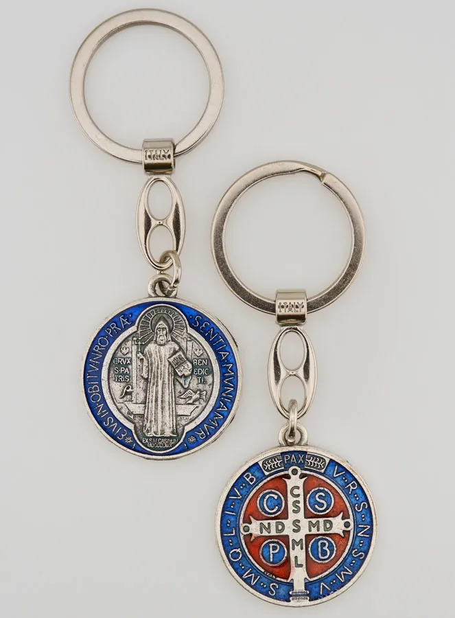 Schlüsselanhänger mit Bunter Benediktus-Medaille (pic 3)