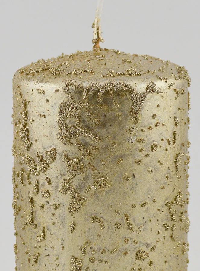 Deko Kerze mit Glitzer – Champagner (pic 3)