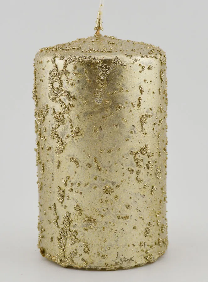 Weihnachtskerze mit Glitzer – Champagner (pic 1)