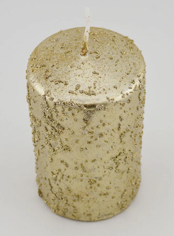 Weihnachtskerze mit Glitzer – Champagner (pic 2)