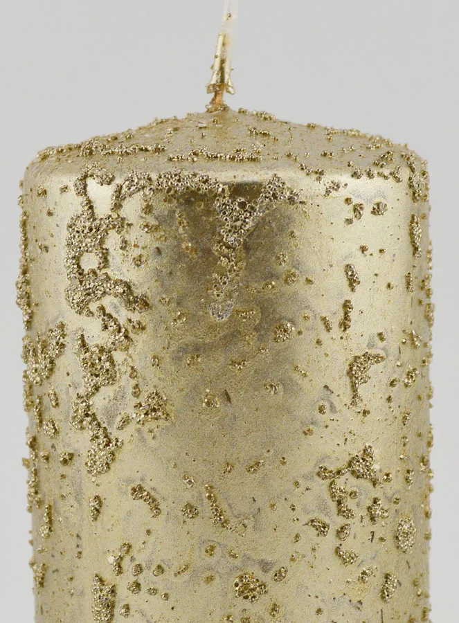 Weihnachtskerze mit Glitzer – Champagner (pic 3)