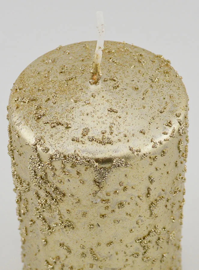 Weihnachtskerze mit Glitzer – Champagner (pic 4)