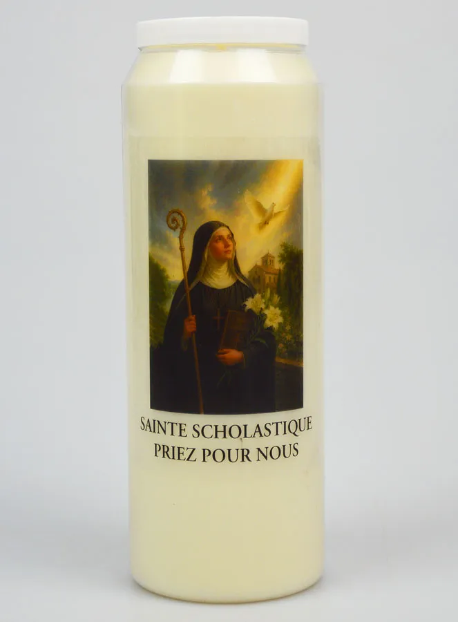 Novenenkerze zur Heiligen Scholastika (pic 1)