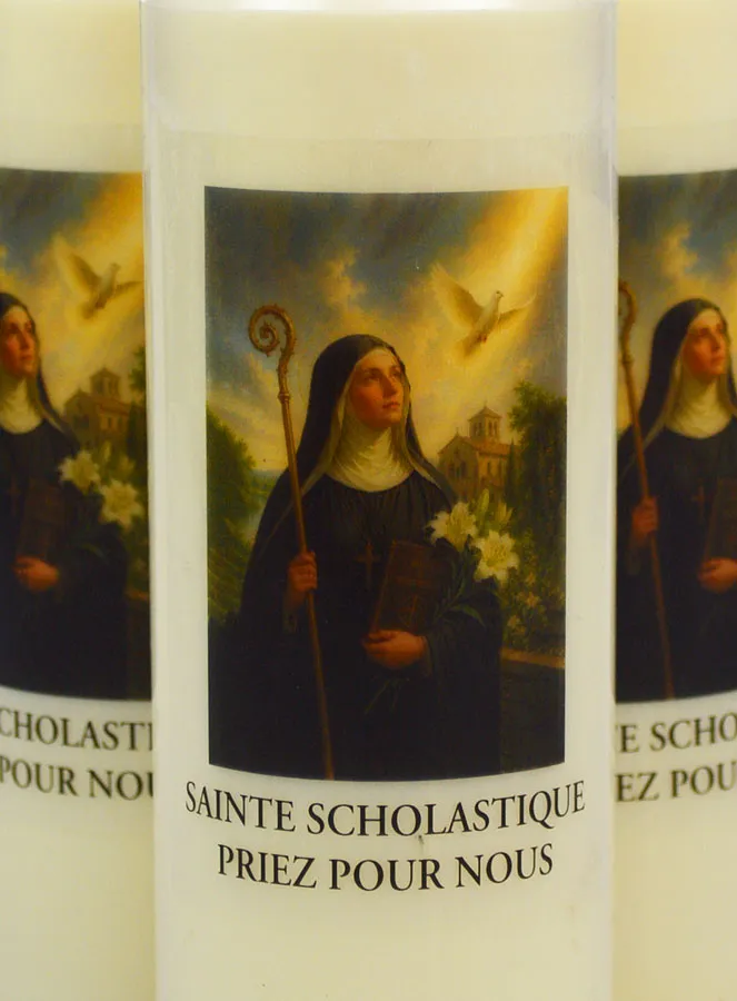Set 3 Novenenkerzen zur Heiligen Scholastika (pic 3)