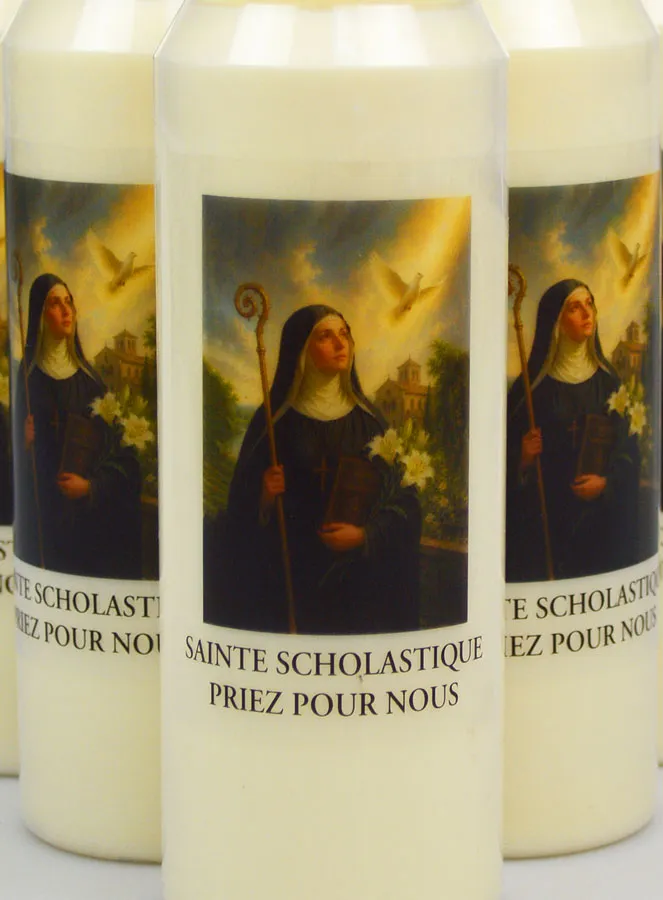 Set 6 Novenenkerzen zur Heiligen Scholastika (pic 3)