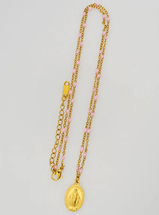 Perlenkette Wundertätige Medaille – Rosa (pic 2)